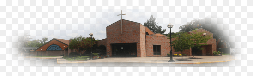 1200x297 Church Transparent Images St Rita School Webster Ny, Building, Architecture, Plant HD PNG Download