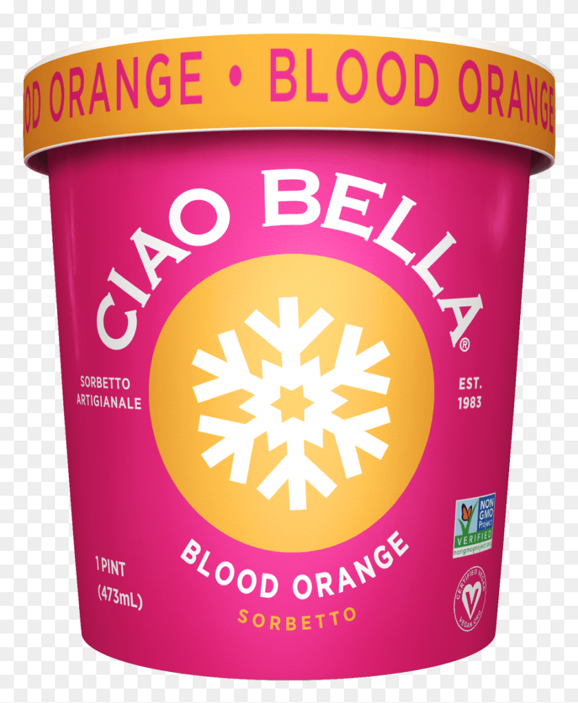 881x1086 Ciao Bella Blood Orange Sorbetto Box, Еда, Десерт, Йогурт Png Скачать