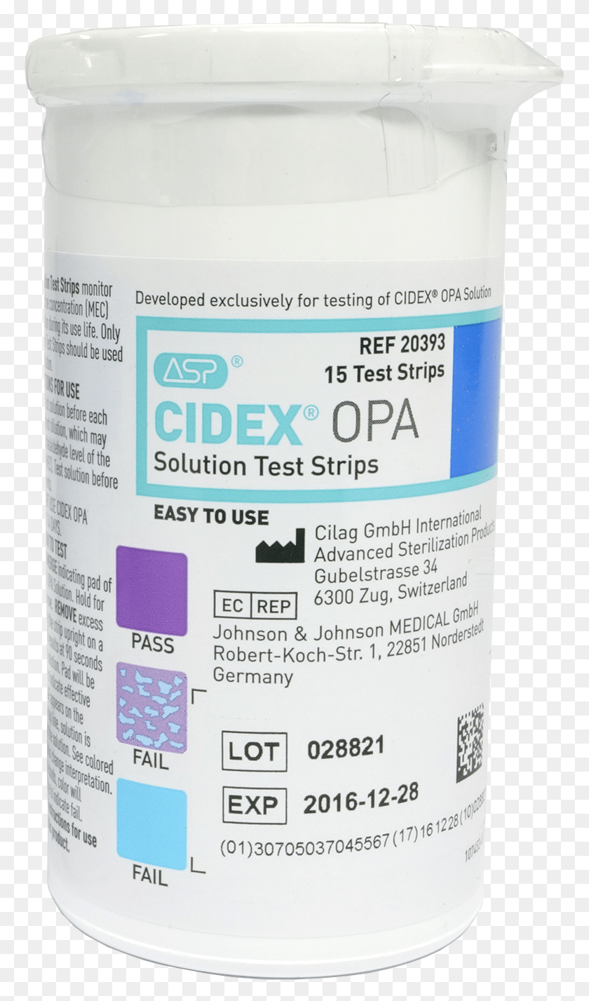 771x1367 Cidex Test Strips Cidex Opa Test Strips, Tin, Can, Bottle HD PNG Download