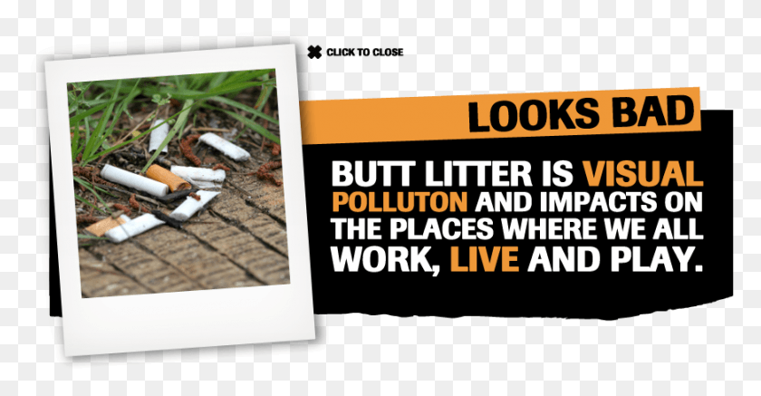 871x421 Cigarette Butts Environmental Impact Flyer, Poster, Advertisement, Text HD PNG Download