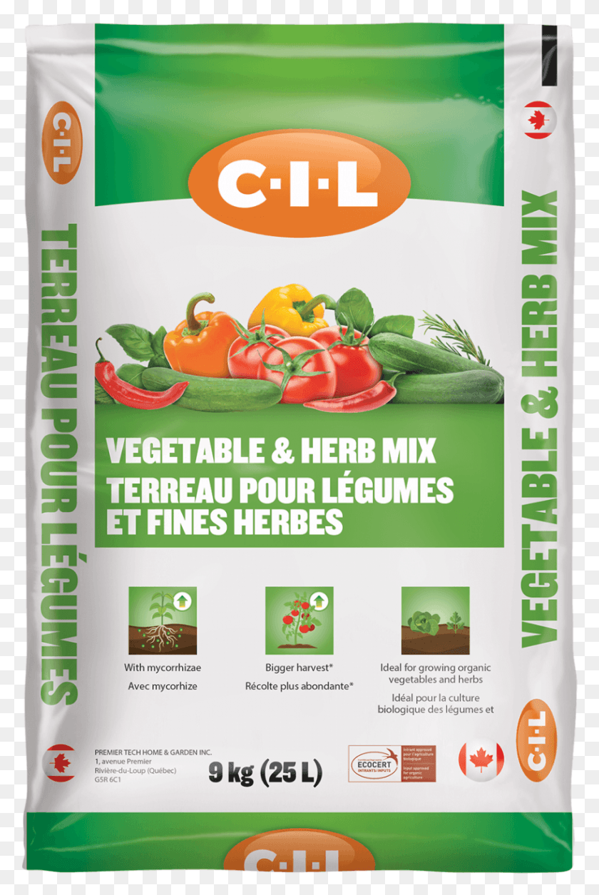 818x1254 Cil Vegetable Amp Herb Mix Biomax Manure Compost, Plant, Advertisement, Poster HD PNG Download