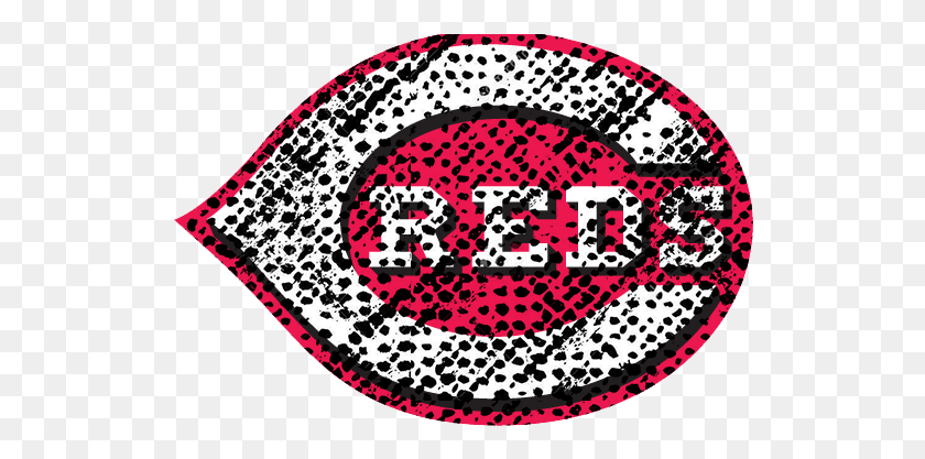 528x357 Cincinnati Reds 2007 Pres Wordmark Logo Distressed Circle, Label, Text, Rug HD PNG Download