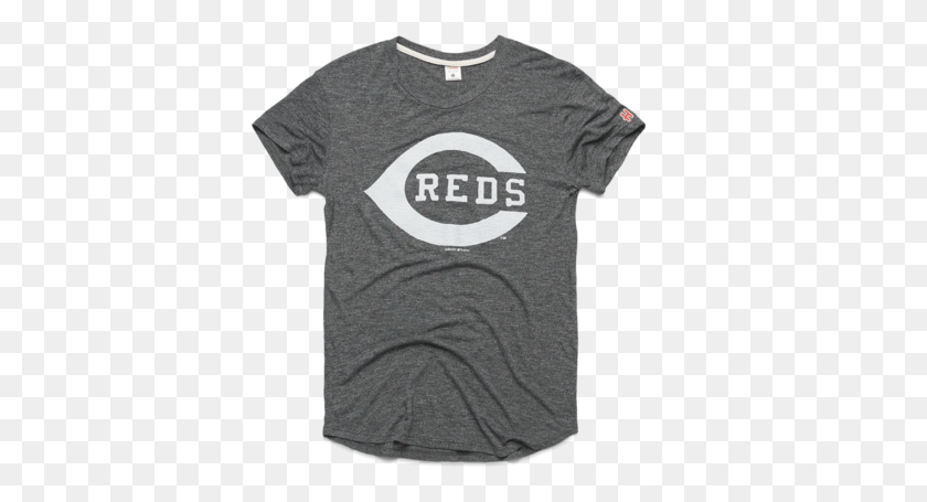 387x395 Cincinnati Reds Logo Easy Tee Retro Mlb Baseball Active Shirt, Clothing, Apparel, T-shirt HD PNG Download