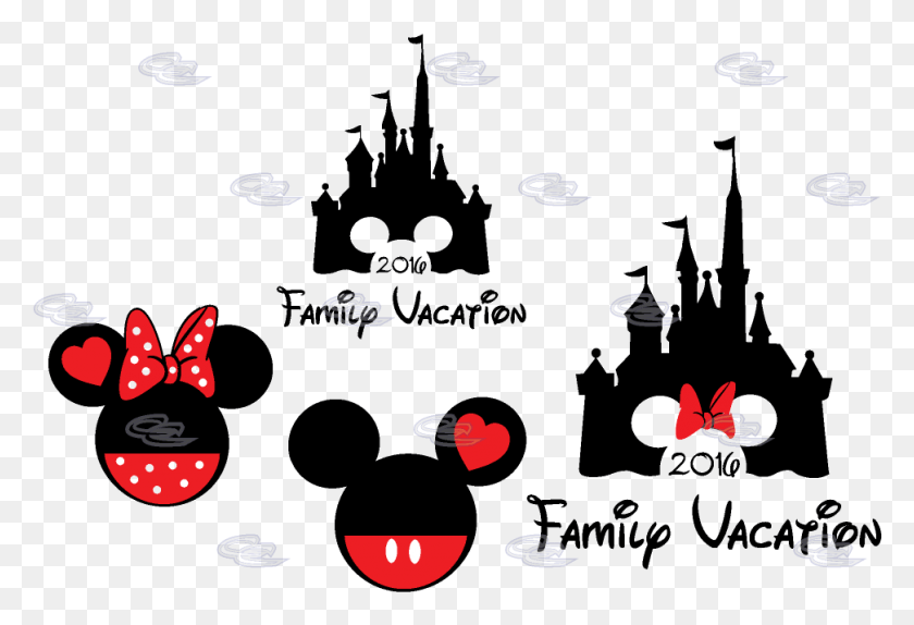 972x641 Cinderella Castle Mickey Head Family Vacation Custom Walt Disney World 2019, Text, Bubble, Animal HD PNG Download