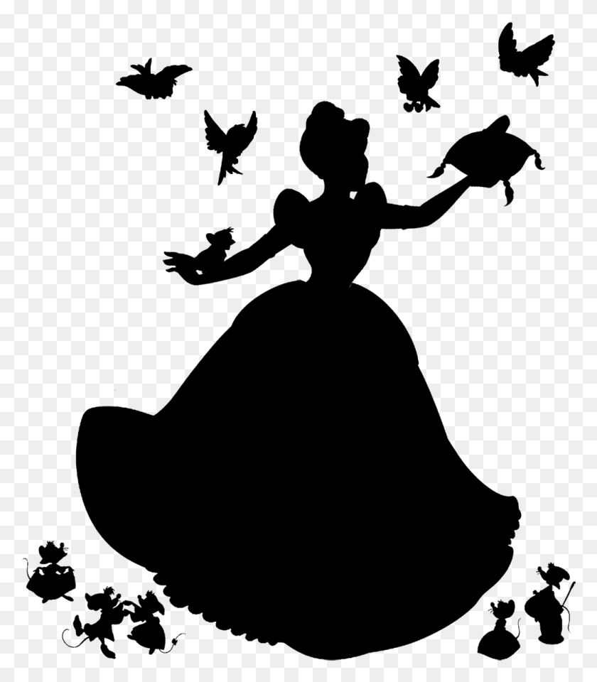 1033x1193 Cinderella Silhouette Silhouette Cinderella Transparent, Gray, World Of Warcraft HD PNG Download