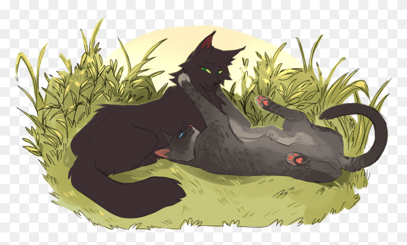 1196x684 Cinderheart X Hollyleaf As Requested By Galaxy The Hollyleaf X Cinderheart, Wildlife, Animal, Mammal HD PNG Download