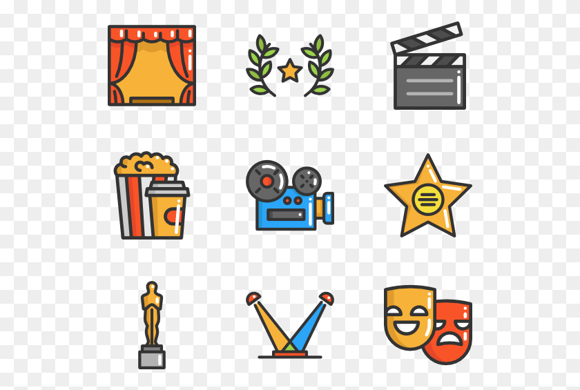 529x505 Los Iconos De Parque Acuático Cinema Elements, Símbolo, Símbolo De La Estrella Hd Png