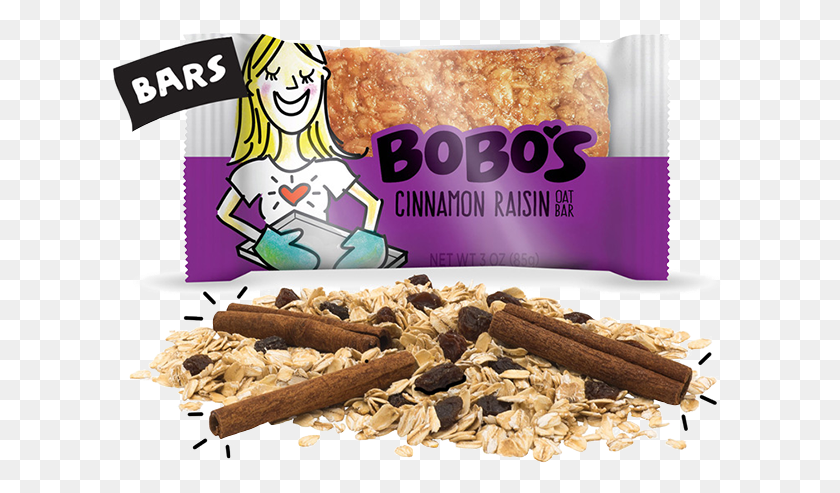 623x433 Cinnamon Raisin Oat Bar Bobos Chocolate Chip Oat Bar, Food, Plant, Breakfast HD PNG Download