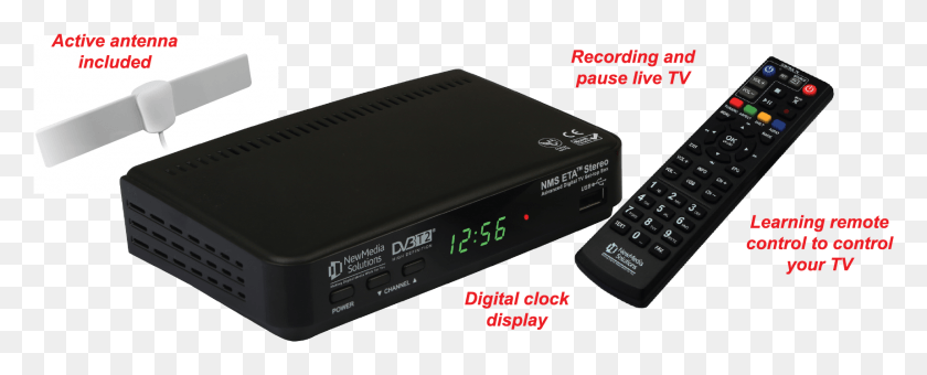 1717x617 Descargar Png Cinque Terre Digital Tv Starter Kit, Control Remoto, Electrónica, Amplificador Hd Png