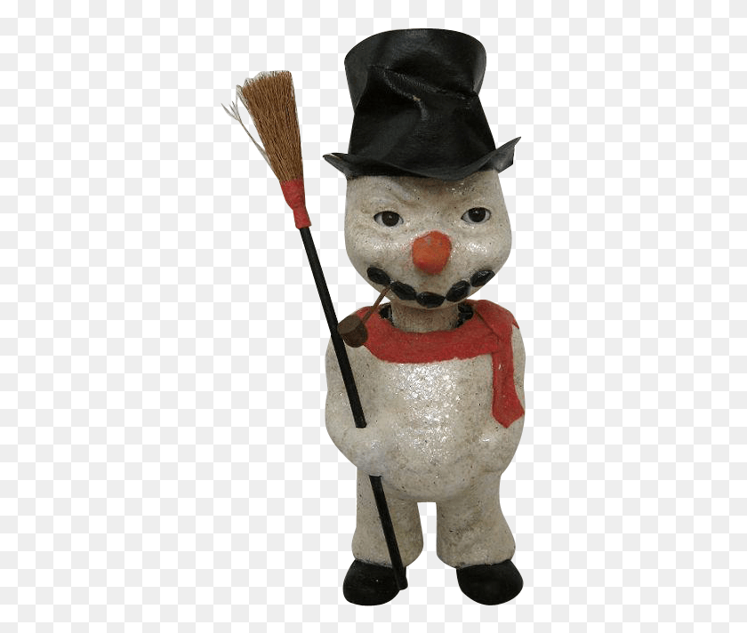 345x652 Circa 1920s Papier Mache Mechanical Nodding Frosty Figurine, Toy, Outdoors, Nature HD PNG Download