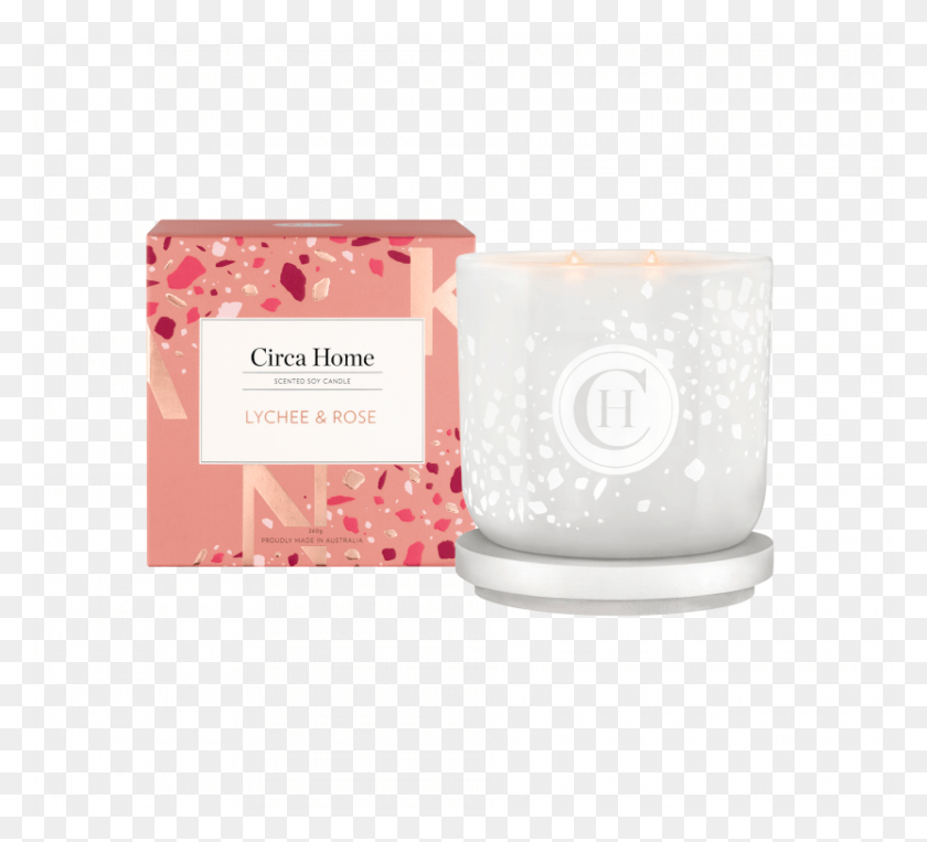 832x750 Circa Home Limited Edition Lychee Amp Rose 260g Soy Candle Candle, Paper, Text, Jar HD PNG Download