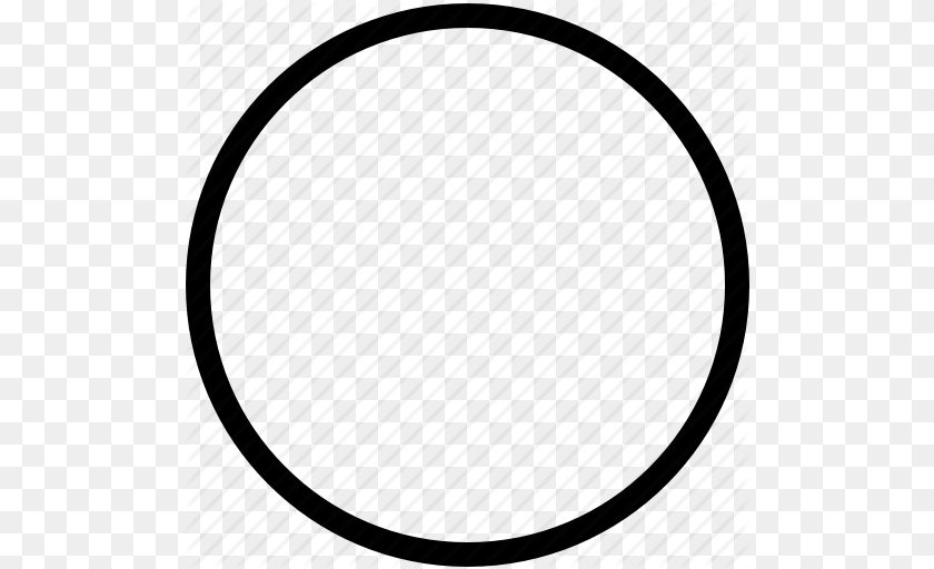 Circle Circular Grid Outline Round Shape Icon, Oval Transparent PNG