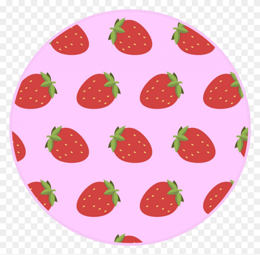1024x1001 Circle Circulo Stawberries Fresas Frutillas Cute Strawberry, Fruit, Plant, Food HD PNG Download