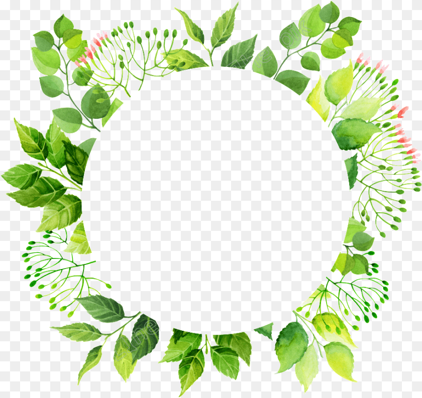 915x864 Circle Frames Files Green Circle Frame Transparent, Leaf, Plant, Wreath, Oval PNG