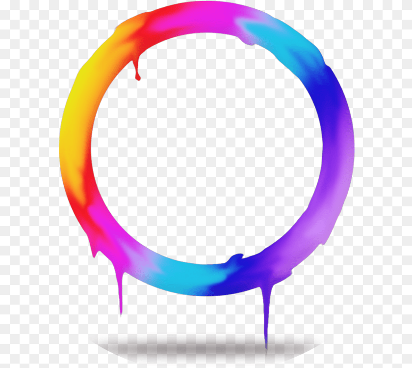 605x749 Circle Hole Rainbow Color Splash Splash Colour Splash Rainbow, Hoop, Purple, Person Sticker PNG