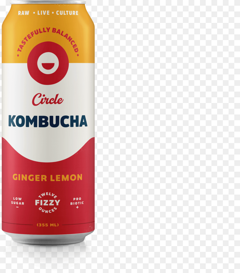 Circle Kombucha, Alcohol, Beer, Beverage, Can Sticker PNG