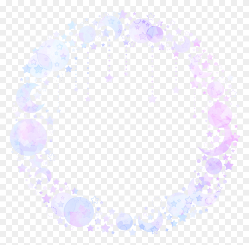 890x876 Круглая Луна Звезды Наложение Tumblr Эстетический Фиолетовый Афмау, Графика, Цветочный Дизайн Png Скачать