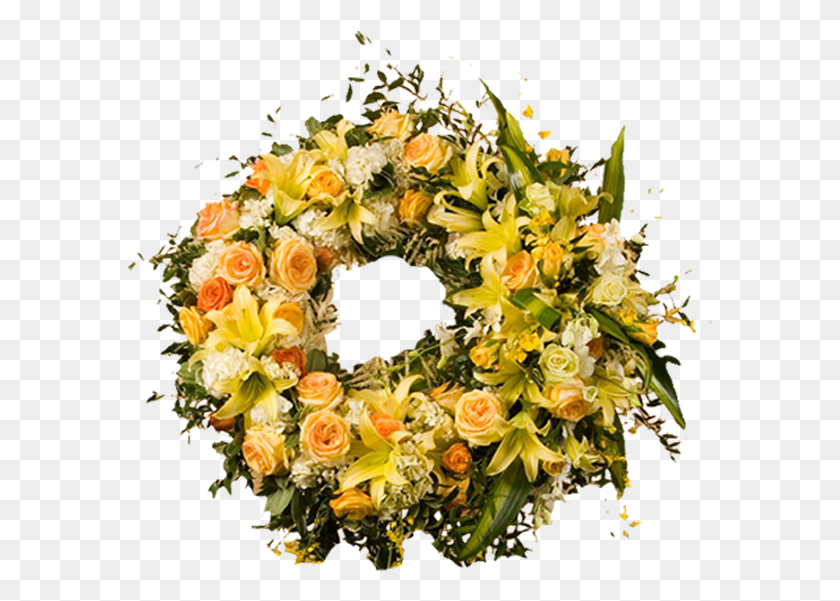 585x541 Circle Of Life Wreath Bouquet, Plant, Floral Design, Pattern HD PNG Download