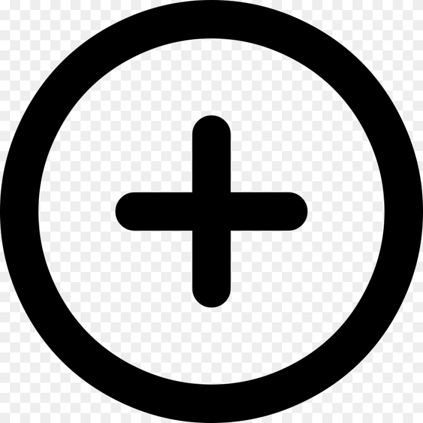 980x980 Circle Plus Icon Download, Cross, Symbol, Sign PNG