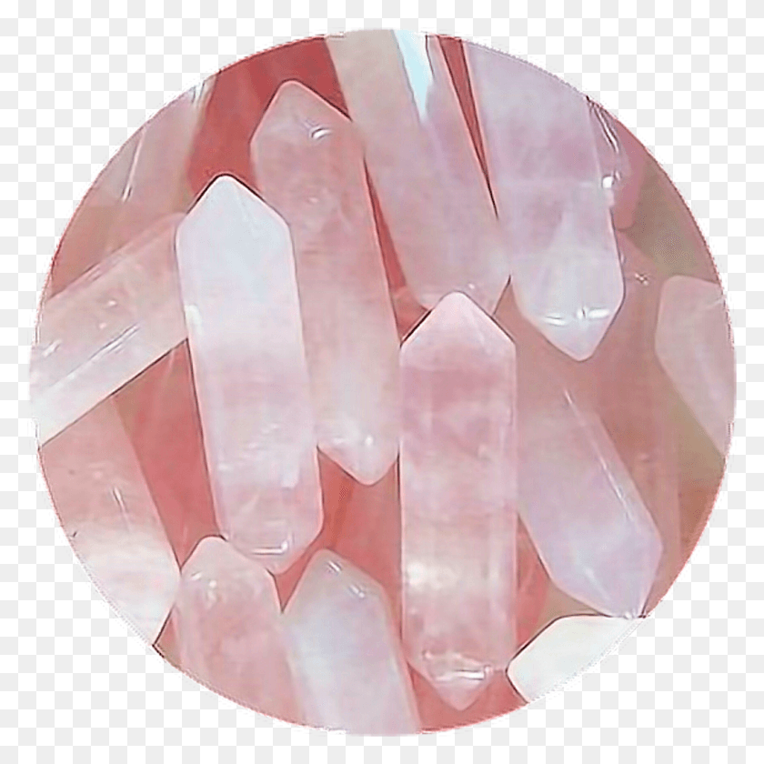 1024x1024 Círculo De La Etiqueta Engomada De Cristal De Cuarzo Rosa, Mineral Hd Png