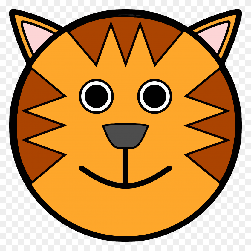 4151x4151 Circle Tigger Cat Face Clipart Image Tiger Face Dibujo De Dibujos Animados, Etiqueta, Texto, Pin Hd Png Descargar