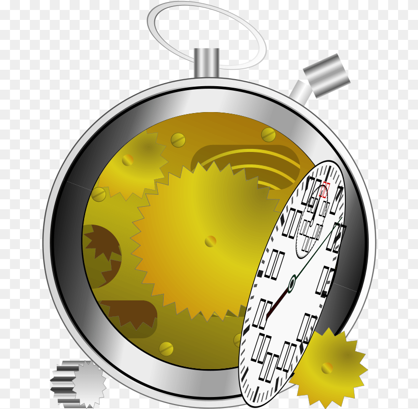 Circleyellowstopwatch Broken Watch Clipart, Stopwatch, Ball, Sport, Tennis Transparent PNG