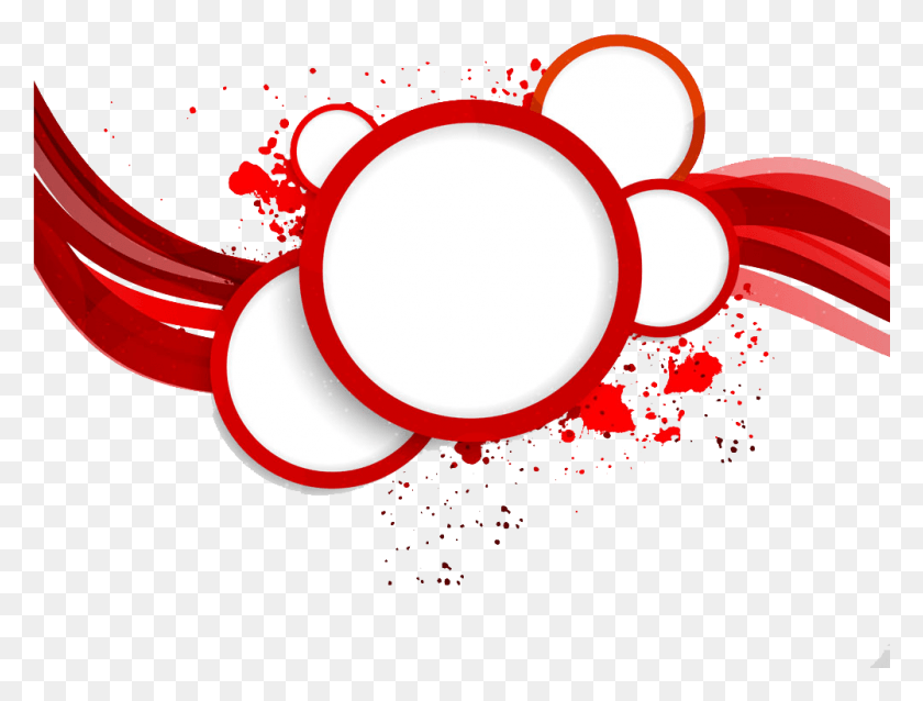 1001x743 Circular Border Red Circle Abstract, Graphics, Scissors HD PNG Download