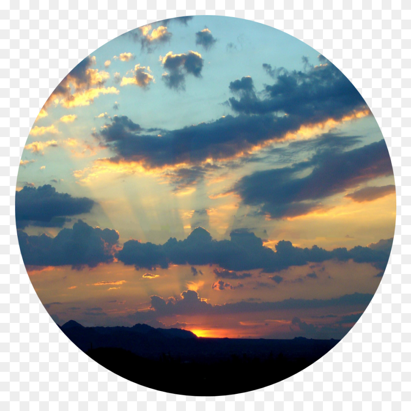 919x919 Circular Image Sunset In A Circle, Outdoors, Nature, Sky HD PNG Download