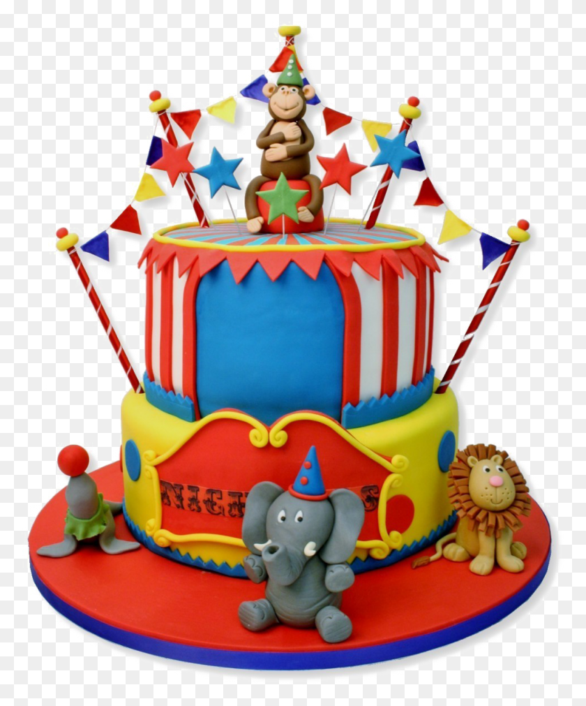 972x1186 Circus Animals Pic, Cake, Dessert, Food HD PNG Download