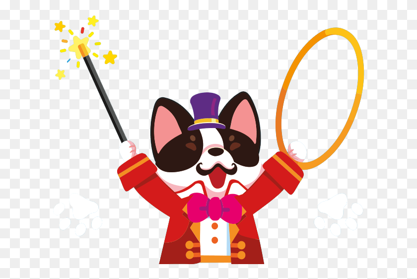 628x502 Circus Puppy Ring Leader Ringleader, Performer, Magician, Dynamite HD PNG Download
