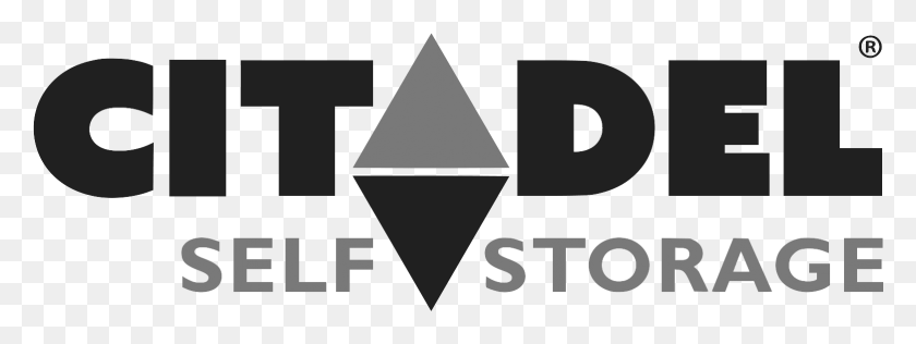 1562x514 Citadel Self Storage Triangle, Symbol, Arrowhead, Text HD PNG Download