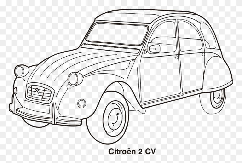 1280x832 Citroen 2cv Drawing, Car, Vehicle, Transportation HD PNG Download