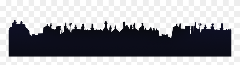 2000x437 City Mary Poppins Rooftop Silhouette, Crowd, Building HD PNG Download