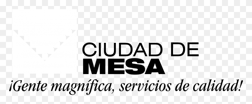 2191x808 City Of Mesa Logo Black And White Graphics, Gray, World Of Warcraft HD PNG Download