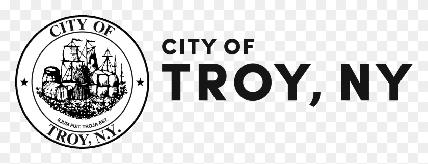 1925x649 City Of Troy Logo, Text, Clothing, Apparel HD PNG Download