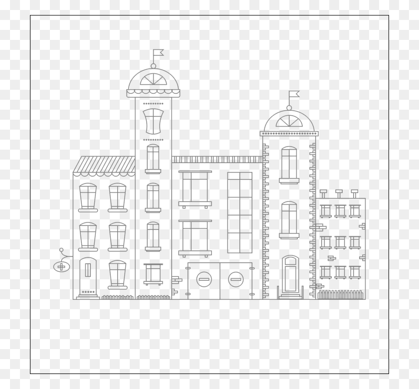 720x720 City Vector Drawing Structure Street Window Coloring Book, Architecture, Building, Plan HD PNG Download