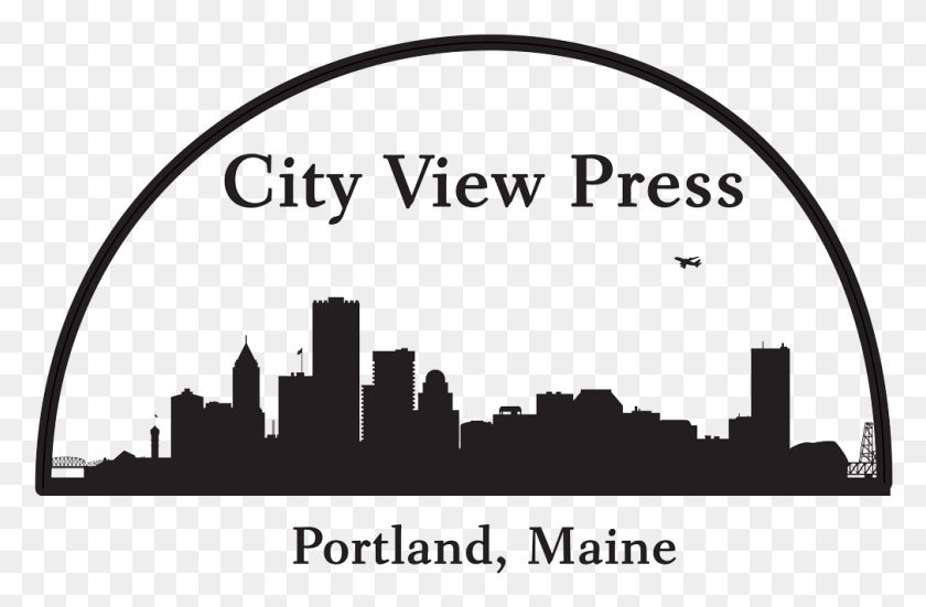 1009x636 City View Press Began With The Somewhat Simple Premise Portland Maine Skyline Outline, Text, Logo, Symbol HD PNG Download
