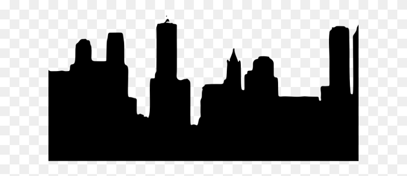 641x304 Cityscape Clipart Architectural Skyline Silhouette, Gray, World Of Warcraft HD PNG Download