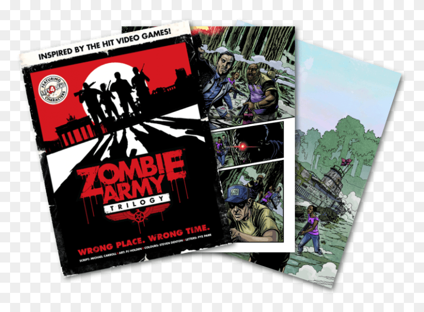 805x576 Claim Your Free Digital Comic Zombie Army L4d Comic, Person, Human, Poster HD PNG Download