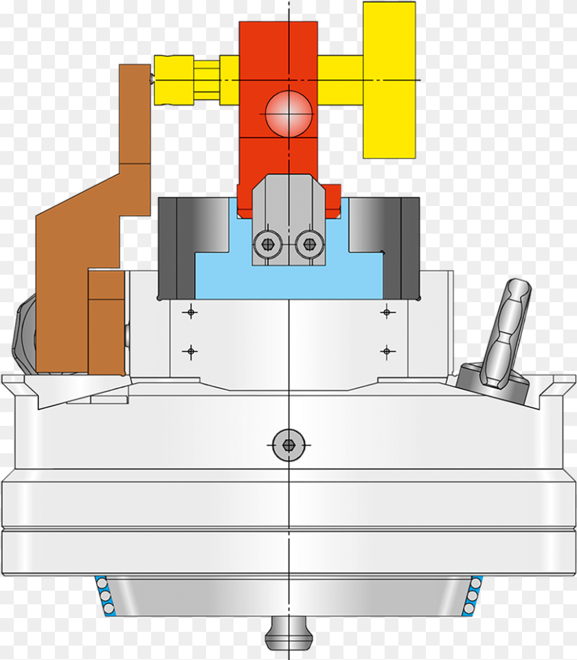 Clamping Lever Chuck With Centrex Interface, Machine PNG