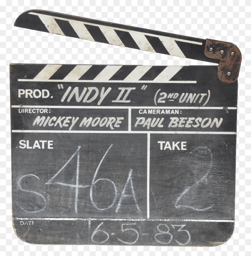 1753x1791 Clapboard From Indiana Jones And The Temple Of Doom Indiana Jones Clapboard, Blackboard HD PNG Download