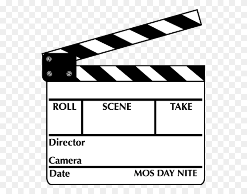 557x600 Clapper Board Acting Clip Art Black And White, Text, Label, Paper HD PNG Download