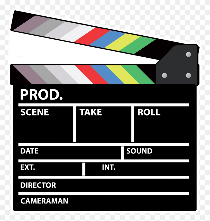 842x892 Clapperboard Film Director Film Text Technology Film Action Board, Label, Paper, Ticket HD PNG Download