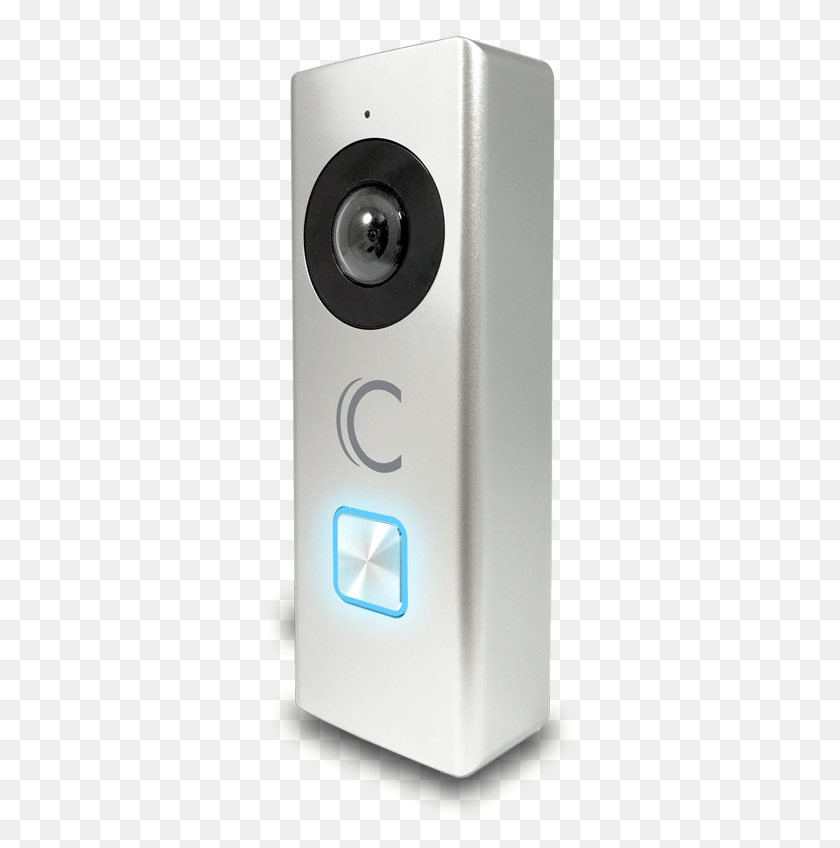 312x788 Clare Video Doorbell Cvp B3db50 Odiw Silver 3q Computer Case, Electronics, Electrical Device, Camera HD PNG Download