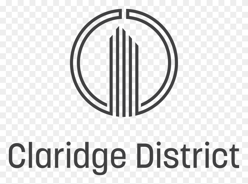 2761x1990 Claridge District District Logo Circle, Symbol, Leisure Activities, Trademark HD PNG Download