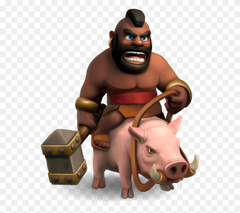 555x685 Clash Of Clans Hog Rider Clash Of Clans Characters, Person, Human, Figurine HD PNG Download