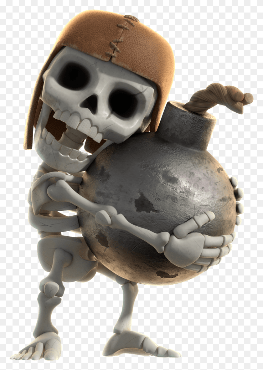 834x1200 Clash Of Clans Skeleton Holding Bomb Clash Of Clans Wall Breaker, Toy, Helmet, Clothing HD PNG Download