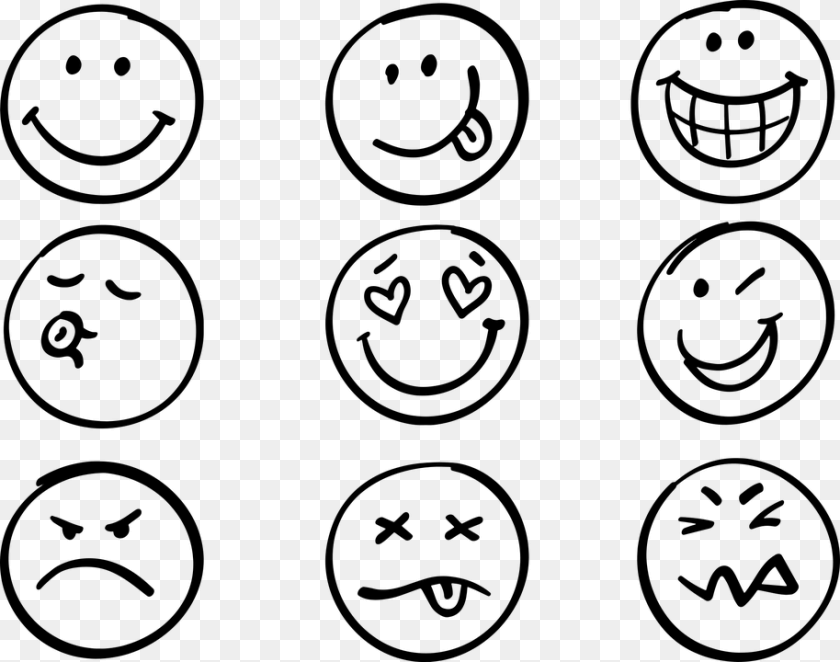 Clasificacion De Las Emociones Dibujos, Gray Clipart PNG