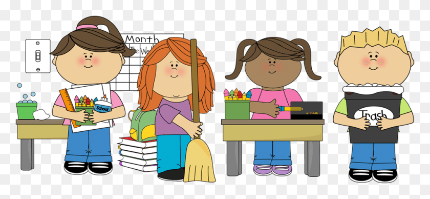 947x399 Class Clean Up Classroom Clipart, Person, Human, Reading HD PNG Download