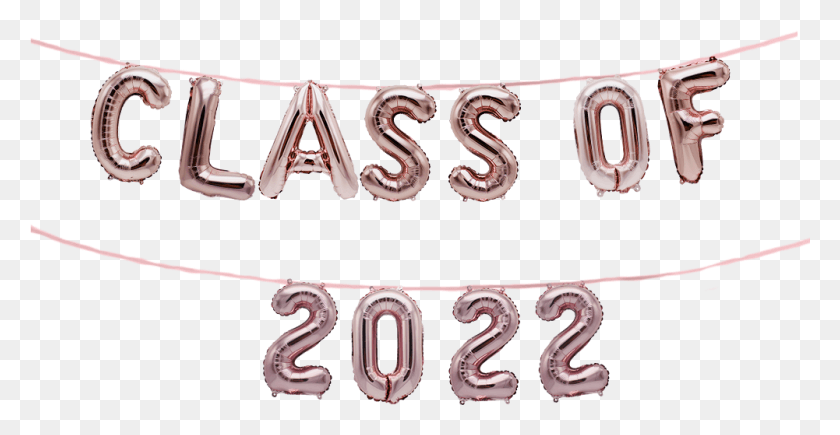 1001x482 Class Of 2022 Balloon Banner Set Letters Numbers College Cake, Text, Alphabet, Label HD PNG Download